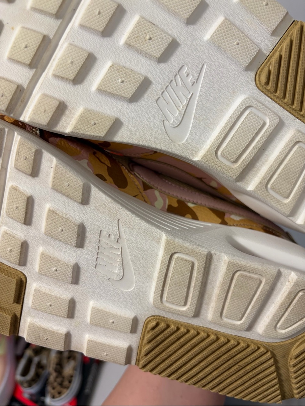 Nike Women’s Tan & Pink Camo Air-Style Sneaker - Picture 4 of 12
